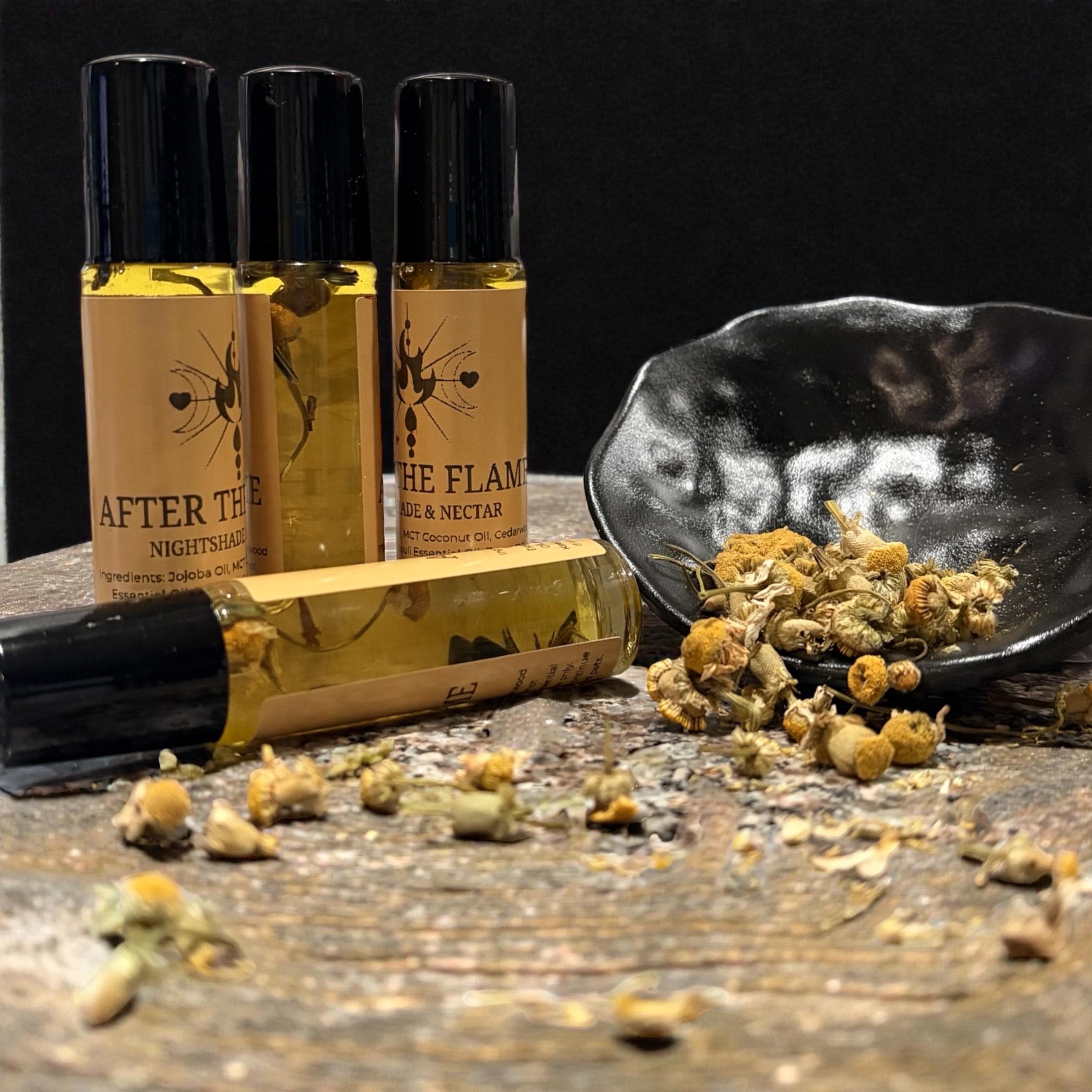 After the Flame Burnout Ritual Kit | Essential Oil Roller + Intention Jar | Witchy Self Care Set | Calming Aromatherapy Gift | Stress Relief