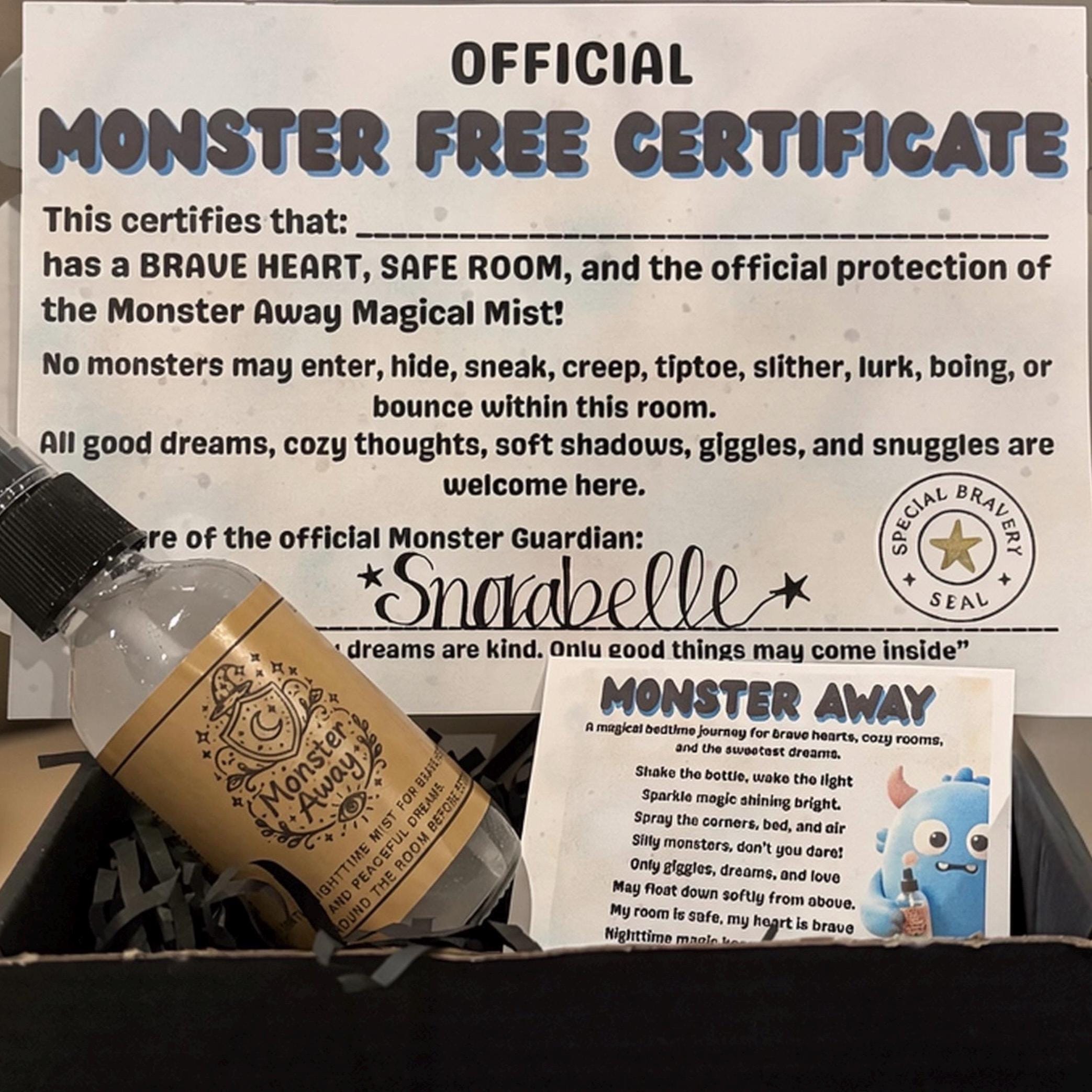 Monster Away Spray | 2oz Kids Aromatherapy Mist | Smudge Spray | Bedtime Ritual | Kids Aromatherapy