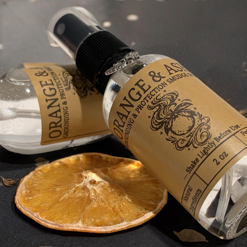 Orange & Ash Cleansing Ritual Set | Smudge Spray | Essential Oil Roller
