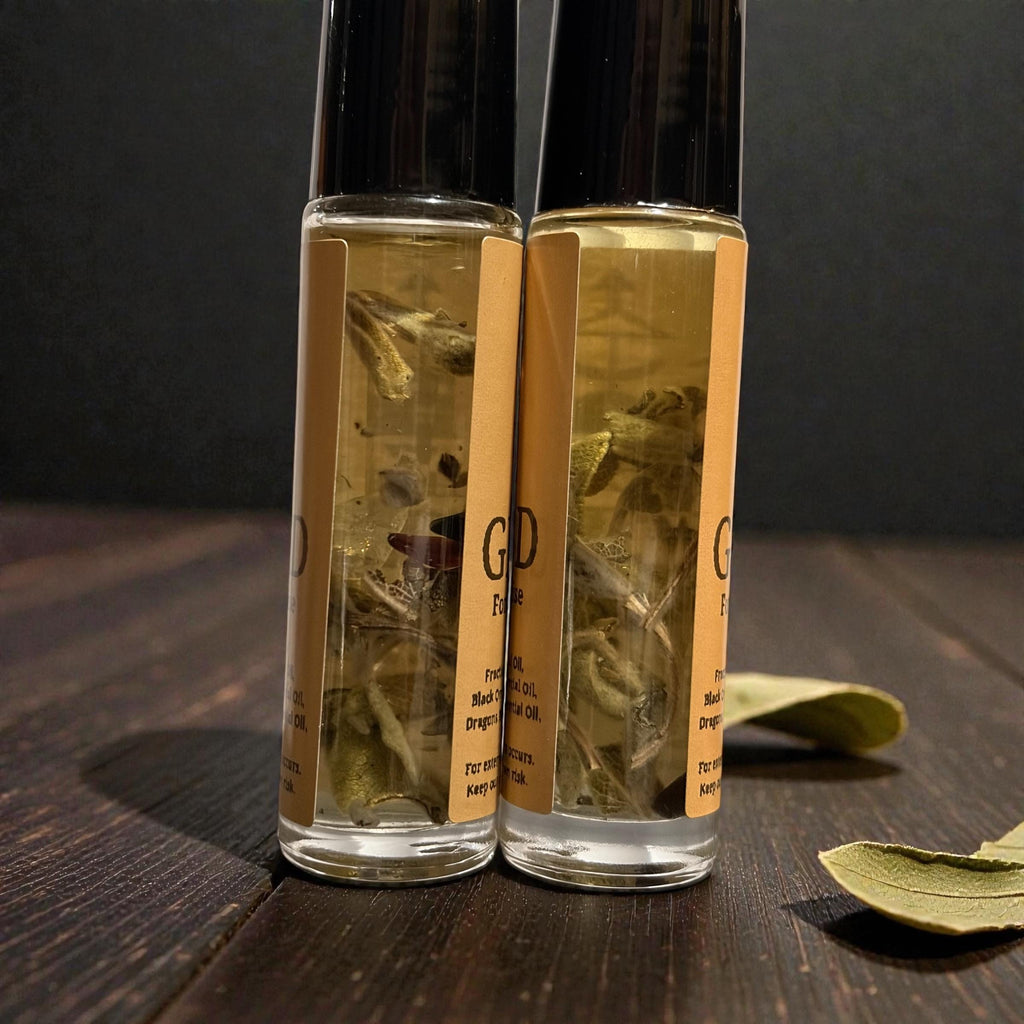 Gravebound | Gothic Witchy Cologne Oil | Incense, Myrrh & Patchouli Rollerball | Masculine Fragrance Oil | Black Orchid