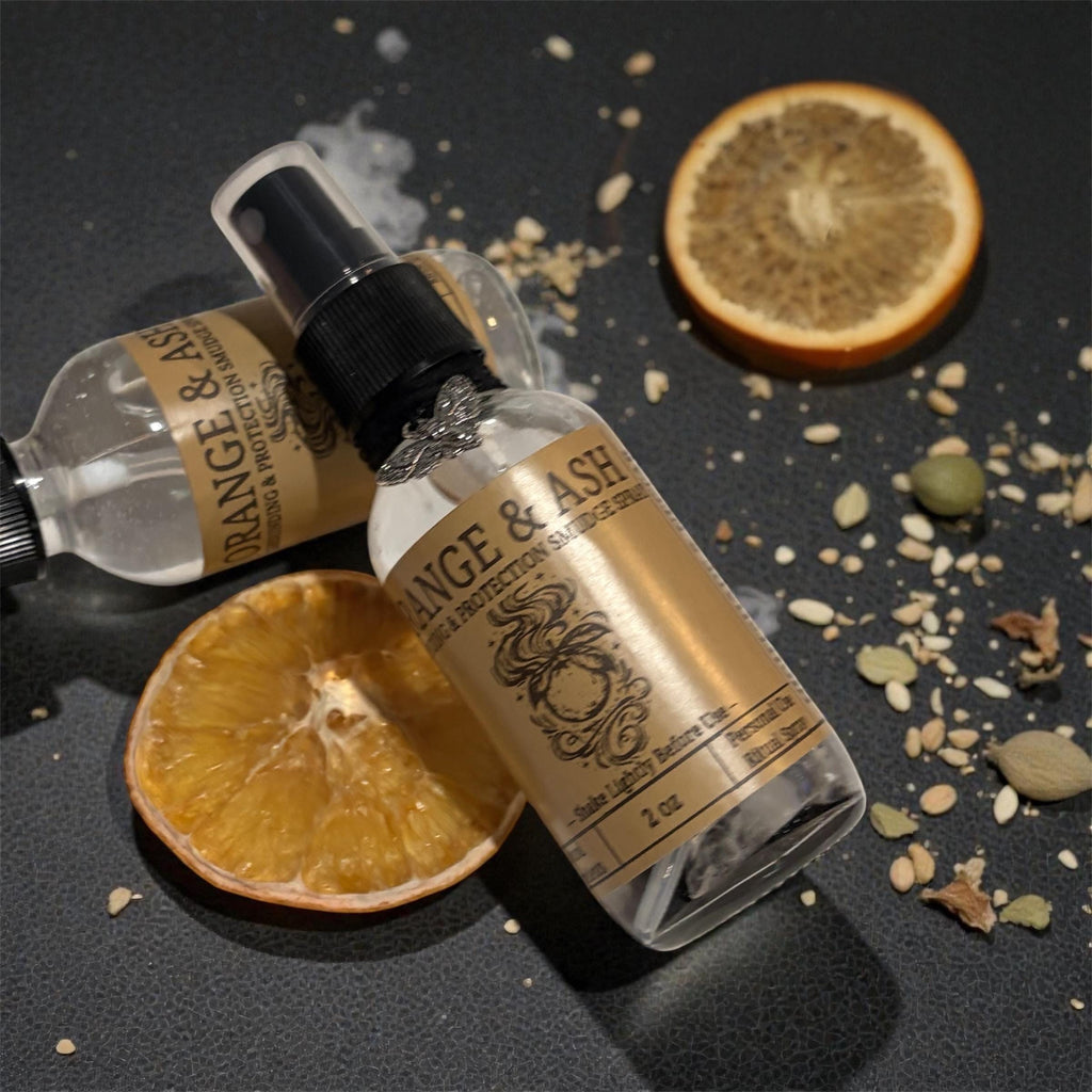 Orange & Ash Cleansing Ritual Set | Smudge Spray | Essential Oil Roller