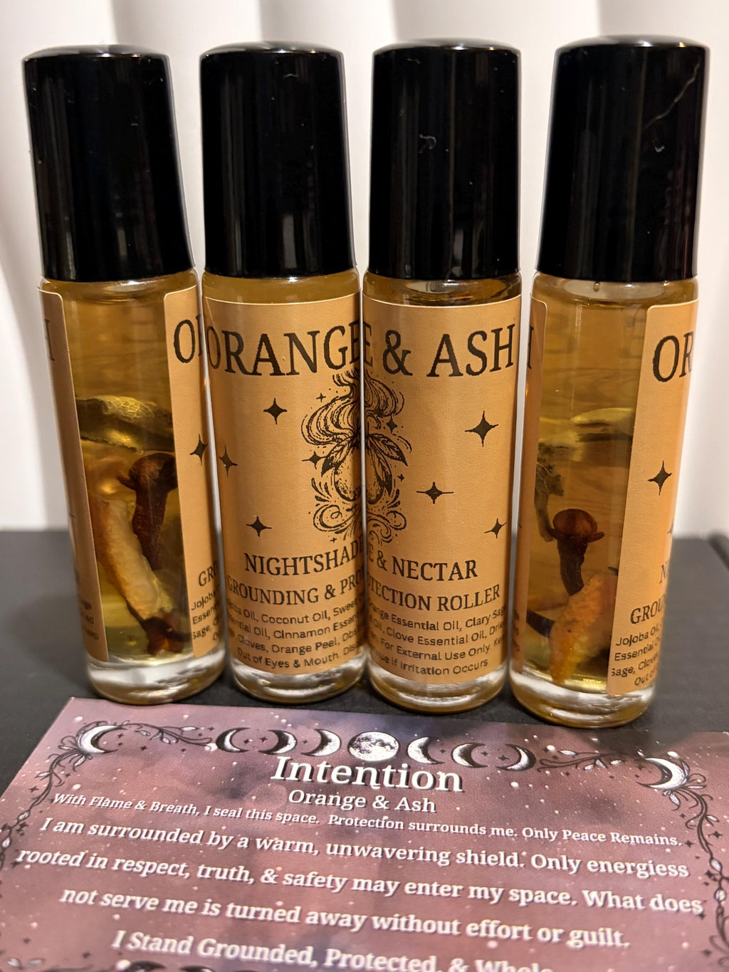 Orange & Ash Cleansing Ritual Set | Smudge Spray | Essential Oil Roller