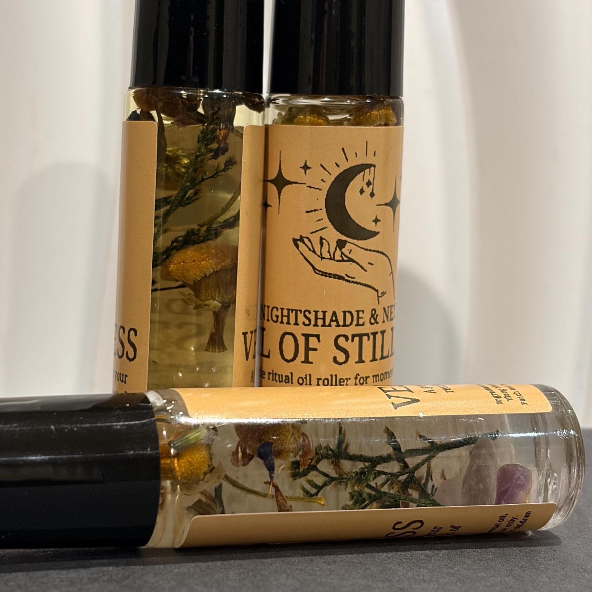 Veil of Stillness | Calming Essential Oil Roller | Lavender, Chamomile, Bergamot, Ylang Ylang