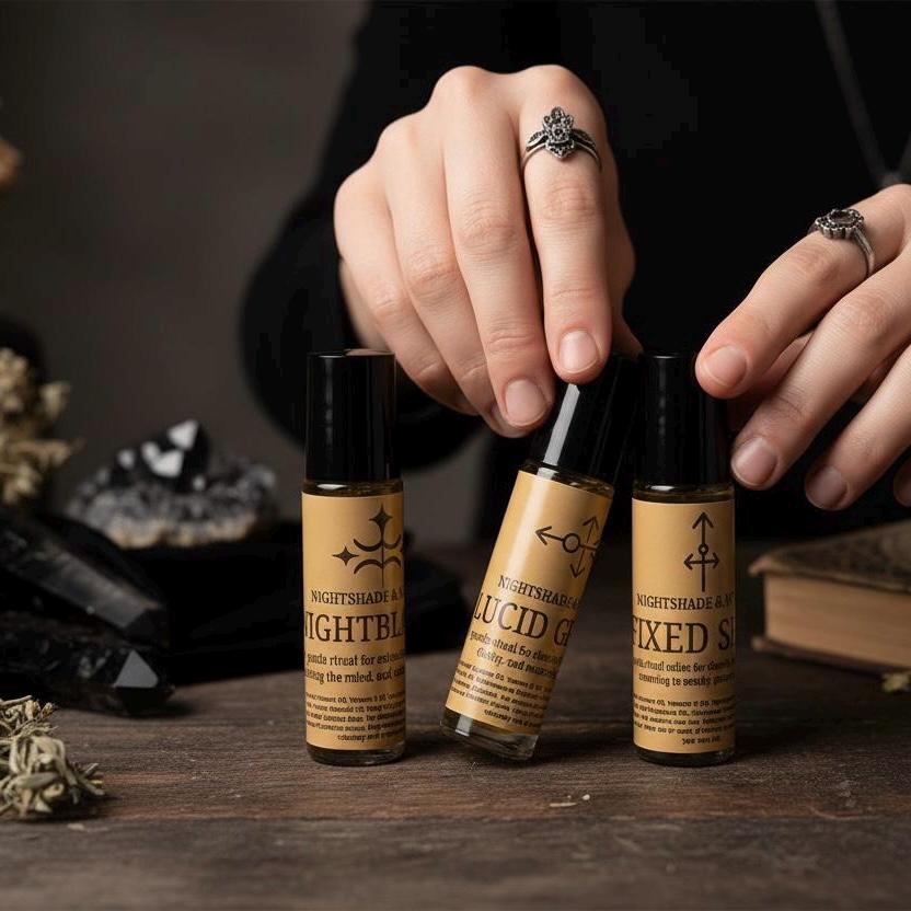 Essential Oil Roller Set | Clarity Focus Sleep | Witchy Self Care | 10ml bottles | Mental Health Gift | Personal Care | Treat Yourself