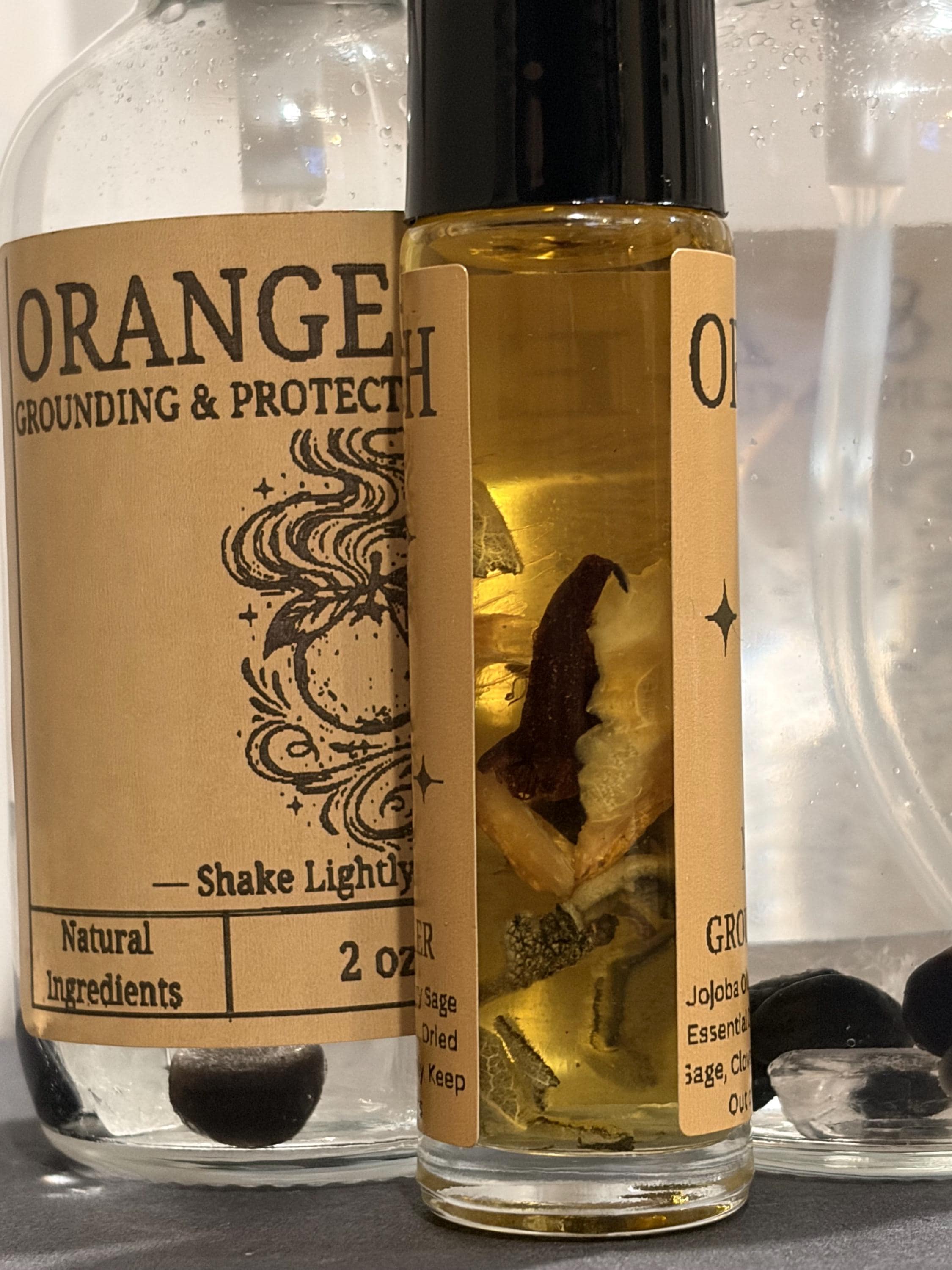 Orange & Ash Cleansing Ritual Set | Smudge Spray | Essential Oil Roller