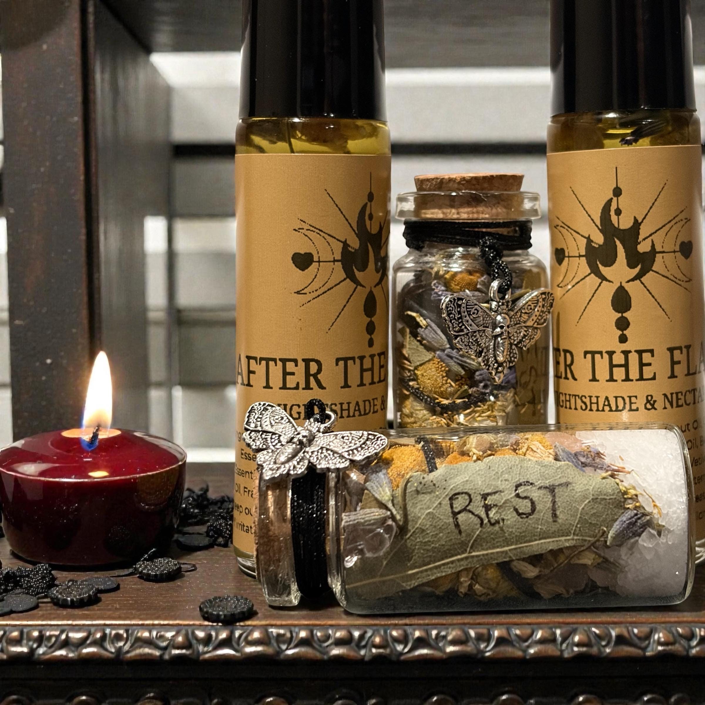 After the Flame Burnout Ritual Kit | Essential Oil Roller + Intention Jar | Witchy Self Care Set | Calming Aromatherapy Gift | Stress Relief